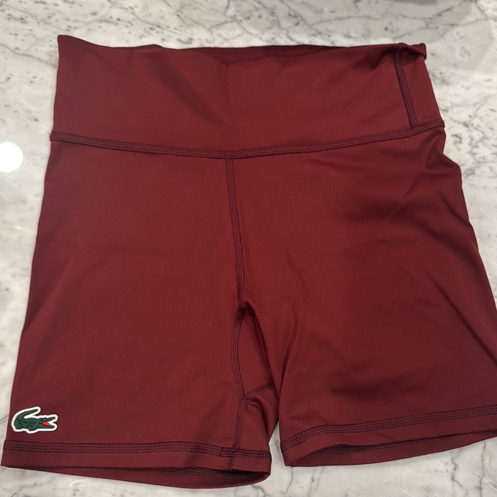 Lacoste Burgundy Athletic Shorts